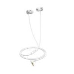 Auriculares Havit E303p con cable Jack 3,5 mm para llamadas y música blancos