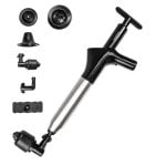 Innovagoods Jetpro Desatascador De Aire Comprimido De Alta Presión Con Accesorios Y Manómetro 5 En 1 Negro Abs