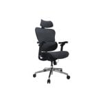 Chaise de bureau Equip 651052 ergonomique, maille noire, accoudoirs 3D