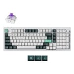 Teclado Keychron Q5 Hall Effect Magnético Layout ISO RGB inalámbrico/alámbrico blanco