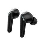 Auriculares Voss VS200 inalámbricos Bluetooth para gaming y música, control táctil y estuche de carga negros