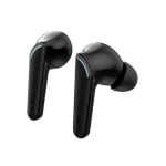 Auriculares Voss VS200 inalámbricos Bluetooth para gaming y música, control táctil y estuche de carga negros