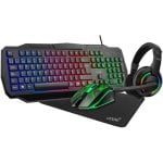 Teclado Cool Youth Combo 4 em 1 membrana Layout ES com rato, headset e tapete