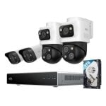 Système de sécurité Eufy S4 avec caméra IP NVR, zoom optique 4K, vision nocturne, utilisation intérieure et extérieure, IP67