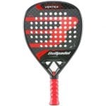 Pala de pádel Bullpadel Vertex 04 Diamante Carbono Top Spin Rojo Negro