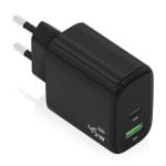 Ladegerät Aisens A110-0972 GaN 45W 1xUSB-C PD3.0 QC4.0 1xUSB-A QC3.0 Schwarz