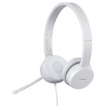 Auriculaires Lenovo 110 filaires USB-A pour bureau avec micro perche Gris