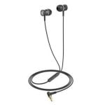 Auriculares Havit E303p con cable, control mediante botones, uso para llamadas y música, color negro