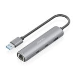 Station d'accueil Aisens ASUC-4P036-GR USB-A Ethernet Gigabit 2xUSB-C 1xUSB-A 15cm Gris