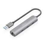Station d'accueil Aisens ASUC-4P037-GR USB-A Hub 3xUSB-C Ethernet Gigabit Gris