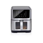 Friggitrice ad Aria Alpina 8L 1800W Touch Screen LED Finestra Inox