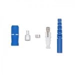 Conector de fibra óptica Qoltec 54430 SC/PC Monomodo Azul Prata Branco Pack 200