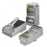 Conector Qoltec 54554 RJ45 Macho Plata Cat5e Metal Plástico