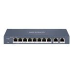 Conmutador Hikvision DS-3E11010HP-EI 10 Puertos Gigabit Hi-PoE Gestionado IP40 metálico