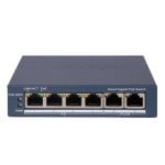 Switch Hikvision DS-3E1506P-EI 6 puertos Gigabit PoE 60W gestión avanzada