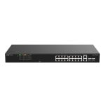 Switch Ruijie 16 Puertos PoE+ 10/100Mbps con 2 Uplink Gigabit Gestión Cloud