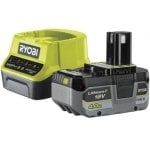 Akkuladegeraet Ryobi ONE+ RC18120-140X 18V 4,0Ah Li-Ion Set