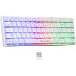 Teclado The G-Lab Keyz Hydrogen WL de membrana inalambrico AZERTY con retroiluminacion