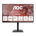 Ecran PC aoc Q32E4U 31,5" Quad HD 100 Hz IPS 4 ms Haut-parleurs HAS
