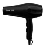 Secador de Cabelo Iónico Profissional By AGV Power 3500 2000W 3 Temperaturas 2 Velocidades Ar Frio Preto