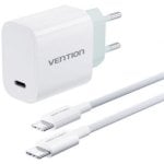 Cargador de pared Vention G13W0-EU 30W USB-C con cable USB-C 1m carga rápida