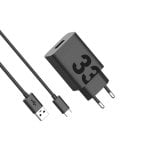 Cargador Motorola TurboPower 33W USB-A Carga Rápida con Cable USB-C 1m Negro