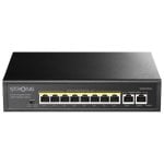 Switch Strong SW8010POE+ 8 Porte Gigabit PoE 2 Uplink VLAN Desktop