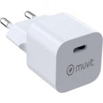 Cargador de pared Muvit SN-TC201JD1E020A USB-C 20W bioresina compacto PD
