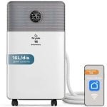 Deshumidificador Grunkel DH-16DTD WiFi Silencioso 16L Depósito 2L