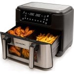 Freidora de aire Grunkel Dualflexifryer 10L 2800W doble depósito ajustable y 10 programas