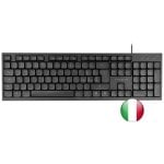 Teclado Tacens Anima AK02 Full PC, formato compacto, Smartkey Copilot Ai, Plug&Play, cor italiana, preto.
