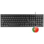 Teclado Tacens Anima AK02 Full PC, formato compacto, Smartkey Copilot Ai, plug and play, português, preto.