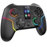 Manette de jeu sans fil Bluetooth Mars Gaming MGP-V3 ARGB pour Switch/Switch 2/PC/Android/iOS 13.0+ Noir