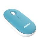 Ratón Pantone PT-MS001G1 inalámbrico USB 1200 DPI Azul Blanco silencioso