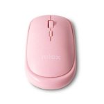 Ratón Nilox sans fil USB-A 1600 DPI rose rechargeable compact