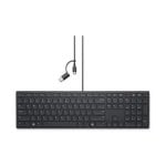 Teclado Dell com fio USB layout PT/FR/US retroiluminado e teclas multimédia