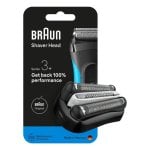 Cabeça de Barbear Braun Series 3 735797 Preto Inox Compatível 32B