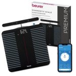 Balança Bioimpedancia Beurer Análise Corporal WiFi Bluetooth Até 180kg 8 Utilizadores Ecrã LED