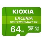 Memoria Flash Kioxia Exceria 64 GB MicroSD UHS-I V30 100 MB/s verde adattatore SD