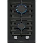 Plaque à gaz Siemens iQ700 ER3A6BI40 Noir 30 cm verre céramique 2 foyers