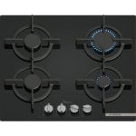 Placa Bosch Serie 6 PPP6A6I10 gás 60 cm vidro preto FlameSelect 4 queimadores