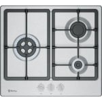 Plaque de cuisson Balay 3ETX563CB inox encastrable 3 foyers Wok GasStop
