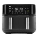 Freidora de aire Braun TD 3030I BK 8L 2850W doble cubeta con Sync y temporizador