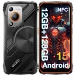 OSCAL Marine 1 4 Go 128 Go 6,56" IPS 90Hz 4G Dual SIM NFC Batterie 5100mAh Android 15 Orange
