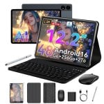 Besttab T60 Tablet 12,2" FHD 12GB/256GB 4G 10000mAh Android 16 mit Tastatur Grau