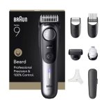 Tondeuse Barbe Visage Braun BeardTrimmer 9 BT9520 Sans Fil 180min Sec et Mouillé 52 Réglages Charge Rapide