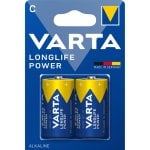 Varta Longlife Power, Batteria Alcalina, C, Baby, LR14, 1.5V, Blister da 2, Made in Germany