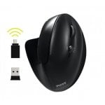 Maus Port Designs 900706-BT Wireless RF Bluetooth 1600DPI Schwarz Ergonomisch Wiederaufladbar