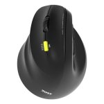 Maus Port Designs 910008 Bluetooth 2400 DPI Schwarz Ergonomisch Vertikal Linkshänder