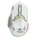 Ratón Spirit of Gamer S-EM60WT Cablato 20000 DPI Bianco RGB 9 Pulsanti